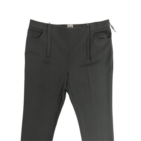 M Missoni Black Casual Slim Pant Wool Blend Front/Ankle Zip SZ 46 IT / 10 US NWT - Picture 4 of 12